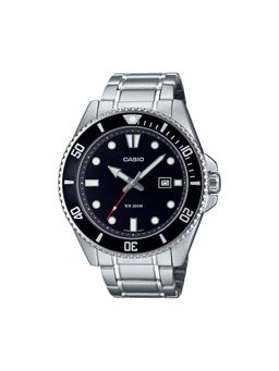 Casio - Men Enticer Black Dial Analog Stainless Steel Watch - MDV-107D-1A1VDF