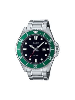 Casio - Men Enticer Black Dial Analog Stainless Steel Watch - MDV-107D-3AVDF