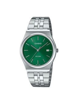 Casio - Men Enticer Green Dial Analog Stainless Steel Watch - MTP-B145D-3AVDF