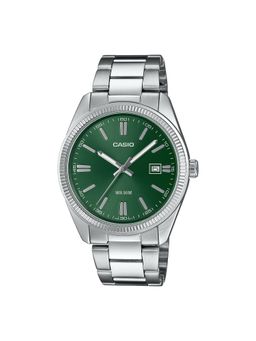 Casio - Men Enticer Green Dial Analog Stainless Steel Watch - MTP-1302PD-3AVEF