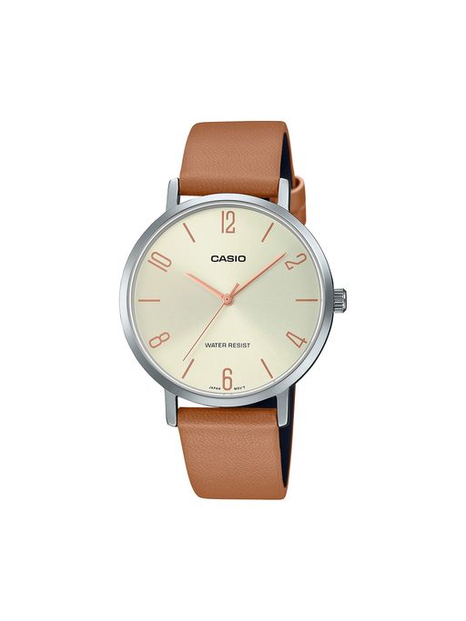 Price History of Casio Women ENTICER Silver Dial Analog Leather