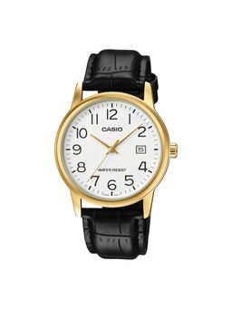 Casio - Men Enticer White Dial Analog Leather Watch - MTP-V002GL-7B2UDF