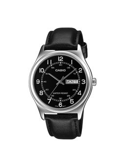 Casio - Men Enticer Black Dial Analog Leather Watch - MTP-V006L-1B2UDF