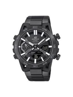 Casio - Men Edifice Black Dial Analog & Digital Stainless Steel Watch - ECB-2000DC-1BDF