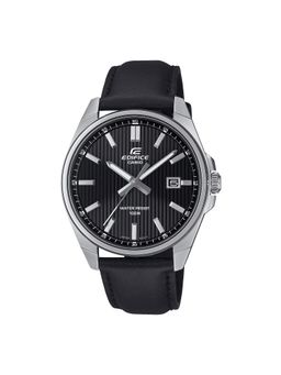 Casio - Men Edifice Black Dial Analog Leather Watch - EFV-150L-1AVUDF
