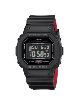 Casio - Men G-Shock Black Dial Digital Resin Watch - DW-5600UHR-1DR