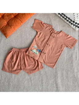 Bhaakur - Birds in the Sky Voile Jhabla and Shorts (Set of 2)