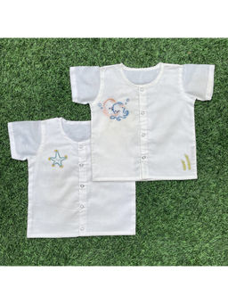 Bhaakur - White Octopus Jhablas (Pack of 2)