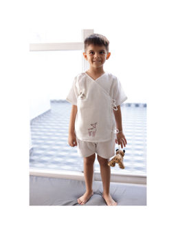 Bhaakur - Forest Theme Muslin Jhabla and Shorts (Set of 2)