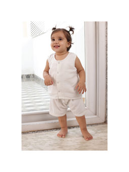 Bhaakur - Space Muslin Jhabla and Shorts (Set of 2)