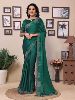 Gahan - Green Art Silk Festive Saree with Unstitched Blouse