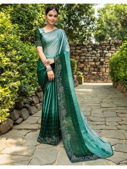 Gahan - Green Art Silk Festive Saree with Unstitched Blouse