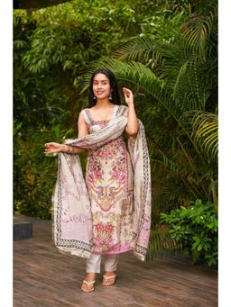 Gahan - Cream Straight Kurta with Pant & Dupatta