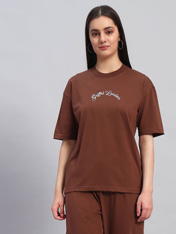 Griffel - Women Brown Cotton T-shirt