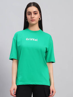 Griffel - Women Green Cotton T-shirt
