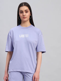 Griffel - Women Mauve Cotton T-shirt