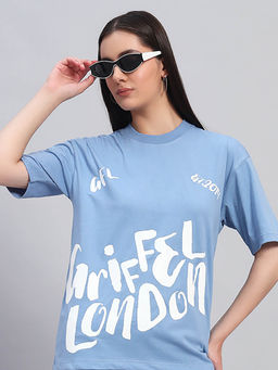 Griffel - Women Blue Cotton T-shirt