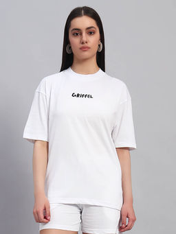 Griffel - Women White Cotton T-shirt