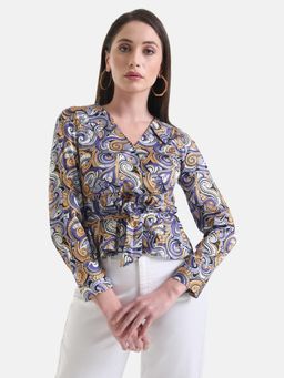 Kazo - Printed Peplum Top (Set of 2)