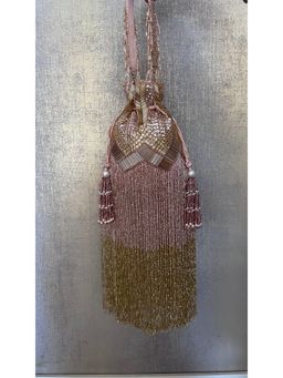 Nayaab by Sonia - Napa Rose Gold Potli for Women