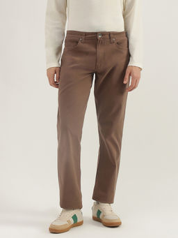 United Colors of Benetton - Solid Brown Slim Tapered Fit Jeans