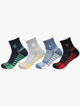 Bonjour - Mens Multicoloured Ankle Socks (Pack of 4)