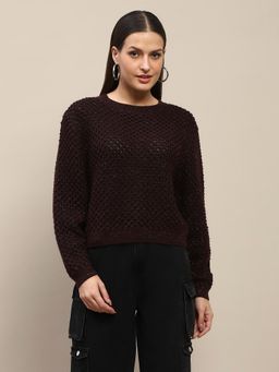 Madame - Women Brown Solid Sweater
