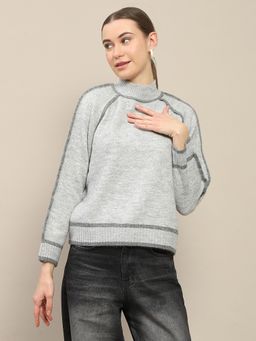 Madame - Women Grey Solid Sweater