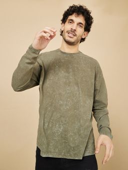 Styli - Full Sleeve Oversized Acid Wash Tee