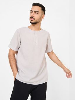 Styli - Cross Dyed Half Placket Regular Shirt