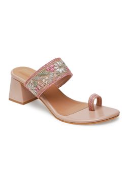Ek_agga - Embroidered Strap Sandals Heels
