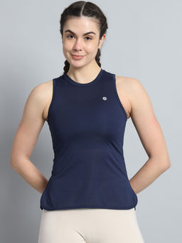 Athlisis - Navy Blue Sleeveless Lightweight Quick Dry Running Fitness Sports Tank Top