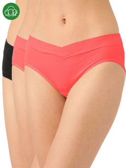 Inner Sense - Organic Cotton Antimicrobial Maternity Panty Multi-Color (Pack of 3)