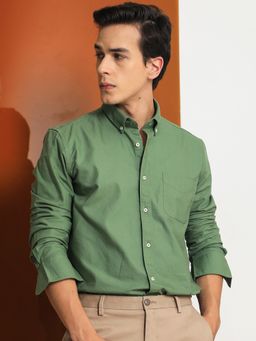 Rare Rabbit - Auxfo Green Solid Shirt