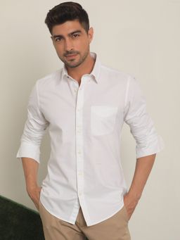 Rare Rabbit - Auxfo White Solid Shirt