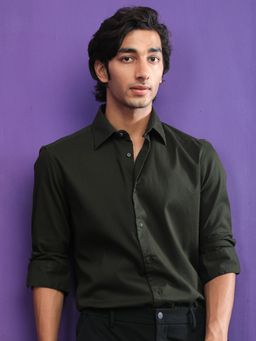 Rare Rabbit - Bicton Green Full Sleeve Shirt