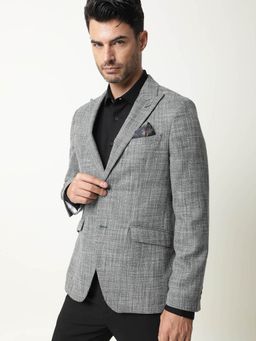 Rare Rabbit - Drews Green Modern Textured Blazer