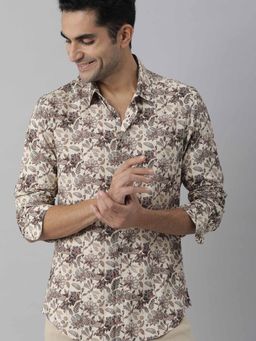 Rare Rabbit - Ravell Beige Floral Chintz Print Shirt