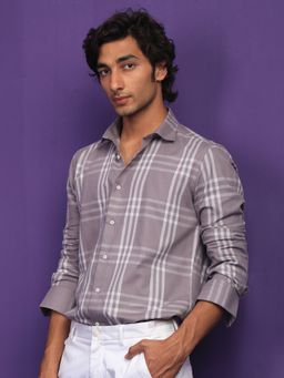 Rare Rabbit - Carnet Dusky Purple Full Sleeve Check Shirt