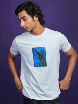 Rare Rabbit - Emine Blue Graphic Printed T-Shirt