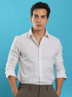 Rare Rabbit - Otago White Full Sleeve Shirt