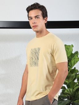 Rare Rabbit - Otter Yellow Graphic Printed T-Shirt