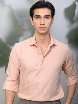 Rare Rabbit - Carnet Dusky Pink Full Sleeve Check Shirt