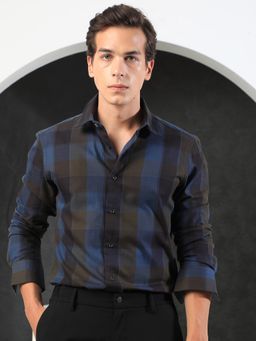 Rare Rabbit - Diolus Brown Plaid Check Shirt