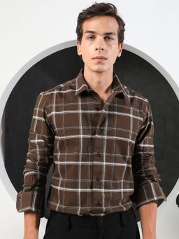 Rare Rabbit - Reesit Brown Plaid Check Shirt