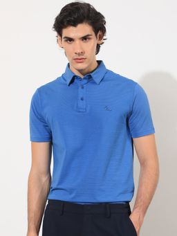 Rare Rabbit - Tunas Blue Classic Polo with Chest Branding