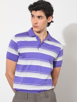 Rare Rabbit - Verdun Purple Collared Neck Polo T-Shirt