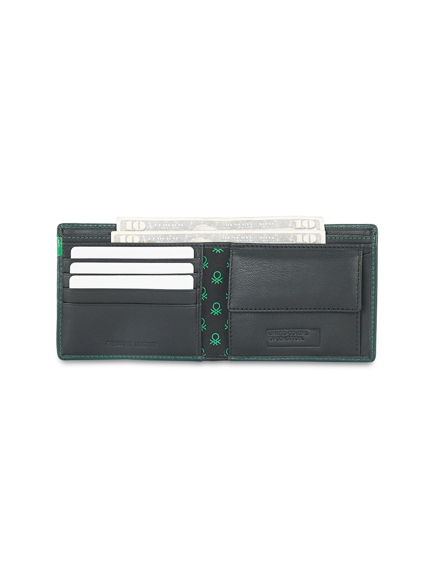 Buy United Colors of Benetton Corvin Men Leather Wallet - Green Online