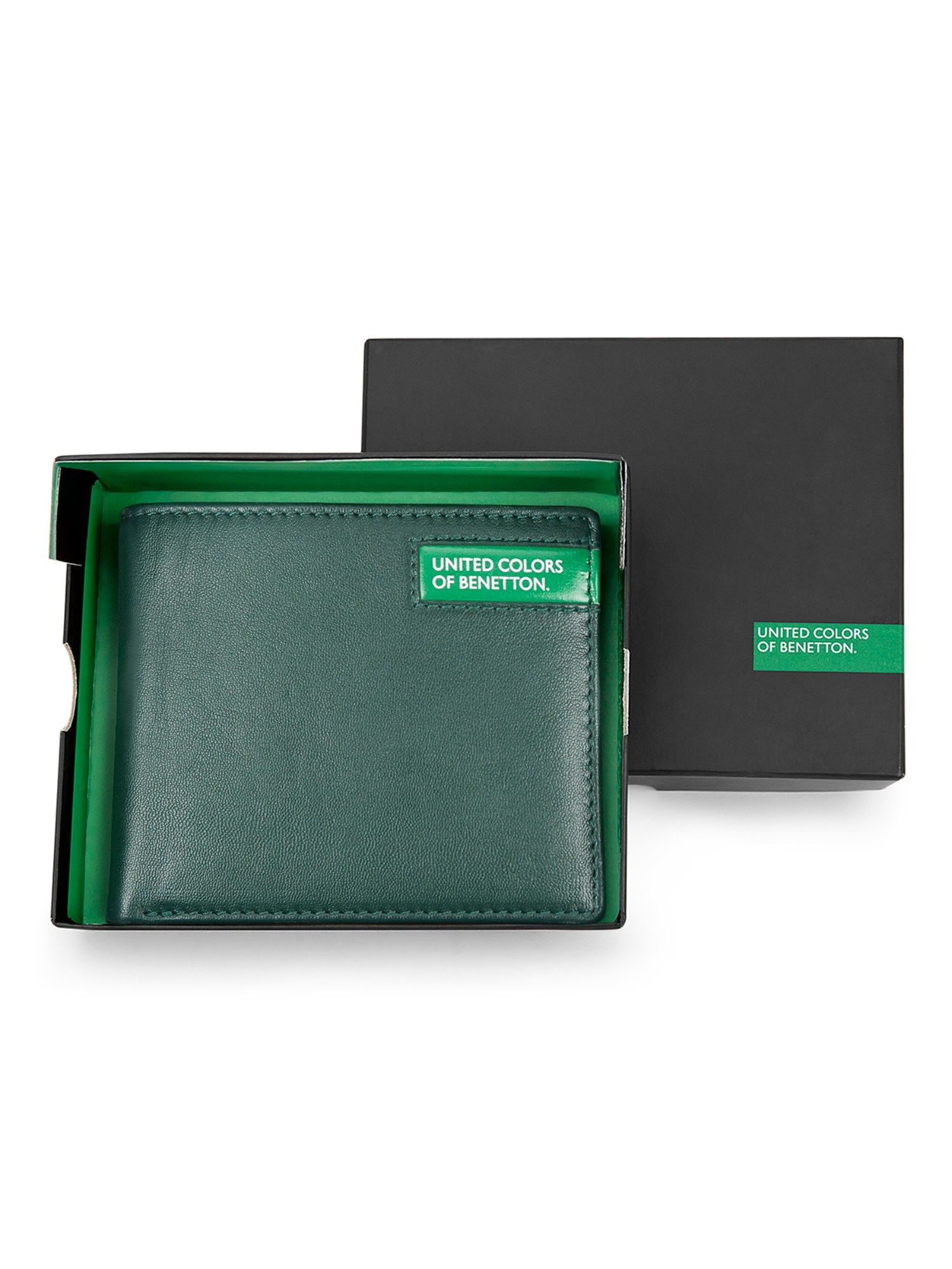 WALLET bag＋POCKET shoulder／ブラック×ネオングリーン Buy United Colors of Benetton Corvin Men Leather Wallet - Green Online