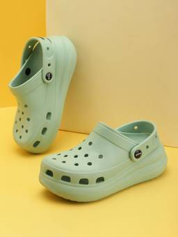 Yoho - Green High Heel Clogs for Women